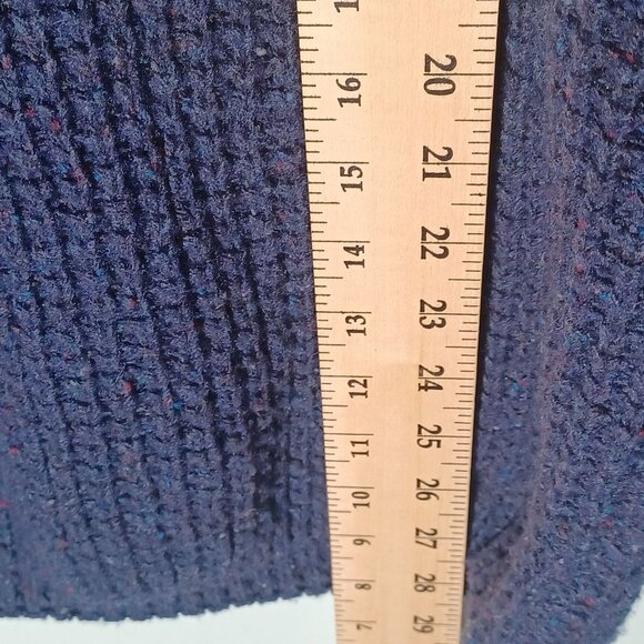 Rebecca Minkoff Wool Sweater Womens Medium Blue Knit Chunky Oversized Heavy - Picture 5 of 9